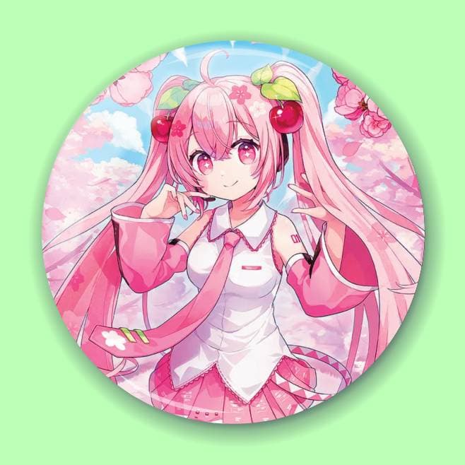 Аніме значок Хацуне Міку (Hatsune Miku) — Хацуне Міку (Hatsune Miku) Piapro Characters 12, 56 мм, глянець