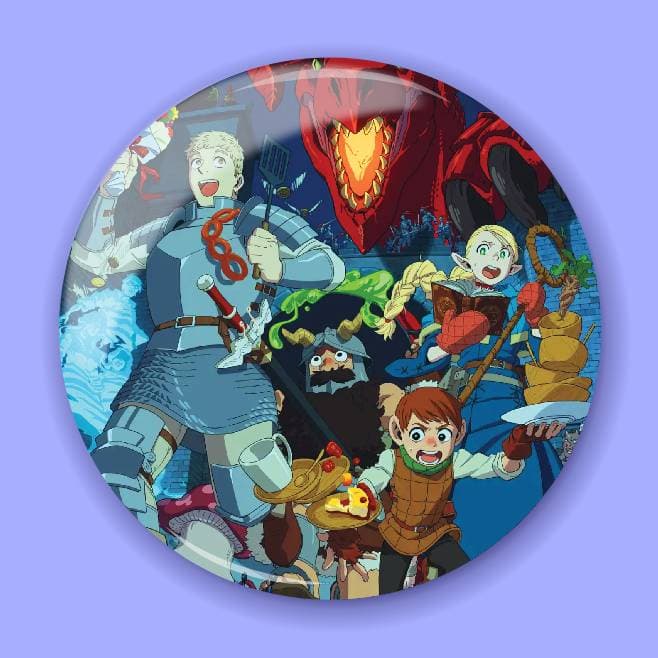 Аніме значок Смаколики з підземелля (Delicious in Dungeon) 50, 56 мм
