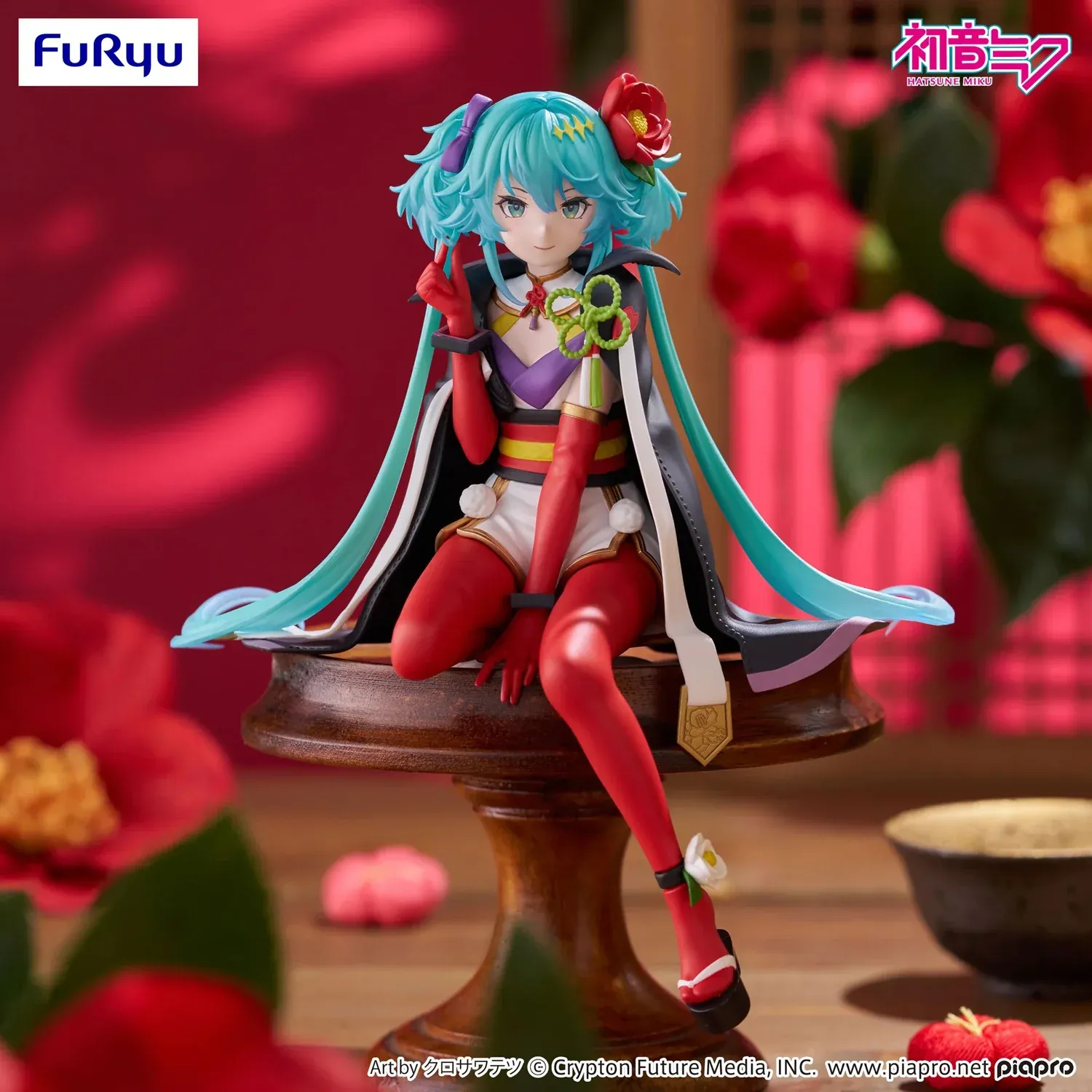 Аніме фігурка Хацуне Міку (Hatsune Miku) — серія Noodle Stopper, версія Flower Fairy Camellia, 15 см 4