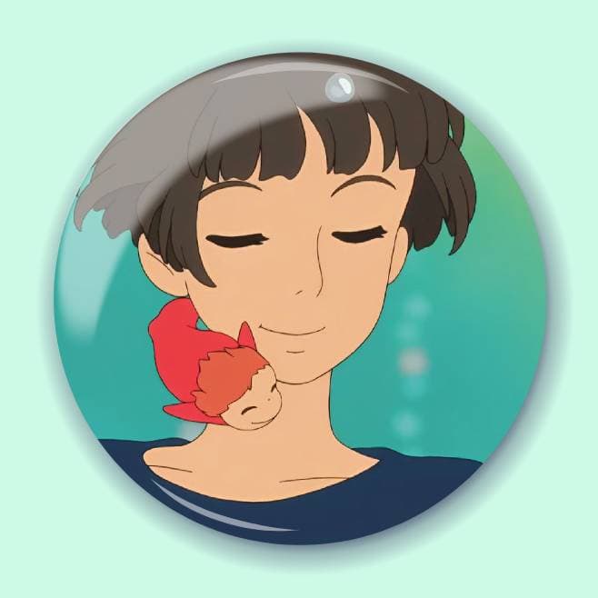Аніме значок Поньо на кручі (Ponyo on the Cliff) 6, 56 мм