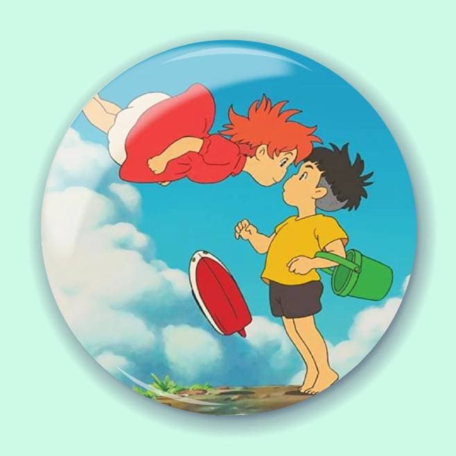 Аніме значок Поньо на кручі (Ponyo on the Cliff) 17, 56 мм