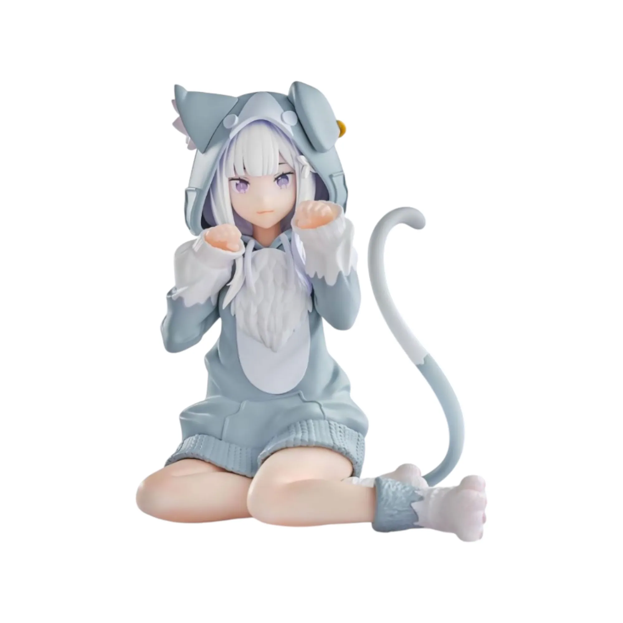 Аніме фігурка Емілія (Emilia) Yumemirize Sega (Mofumofu Pack) — Переродження: Життя в іншому світі з нуля (Re:Zero Starting Life in Another World), 8 см