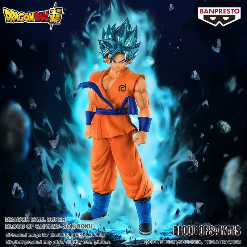 Аніме фігурка Ґоку (Goku) Blood of Saiyans Super Saiyan God Super Saiyan Banpresto — Яйця дракона (Dragon Ball), 20 см 6
