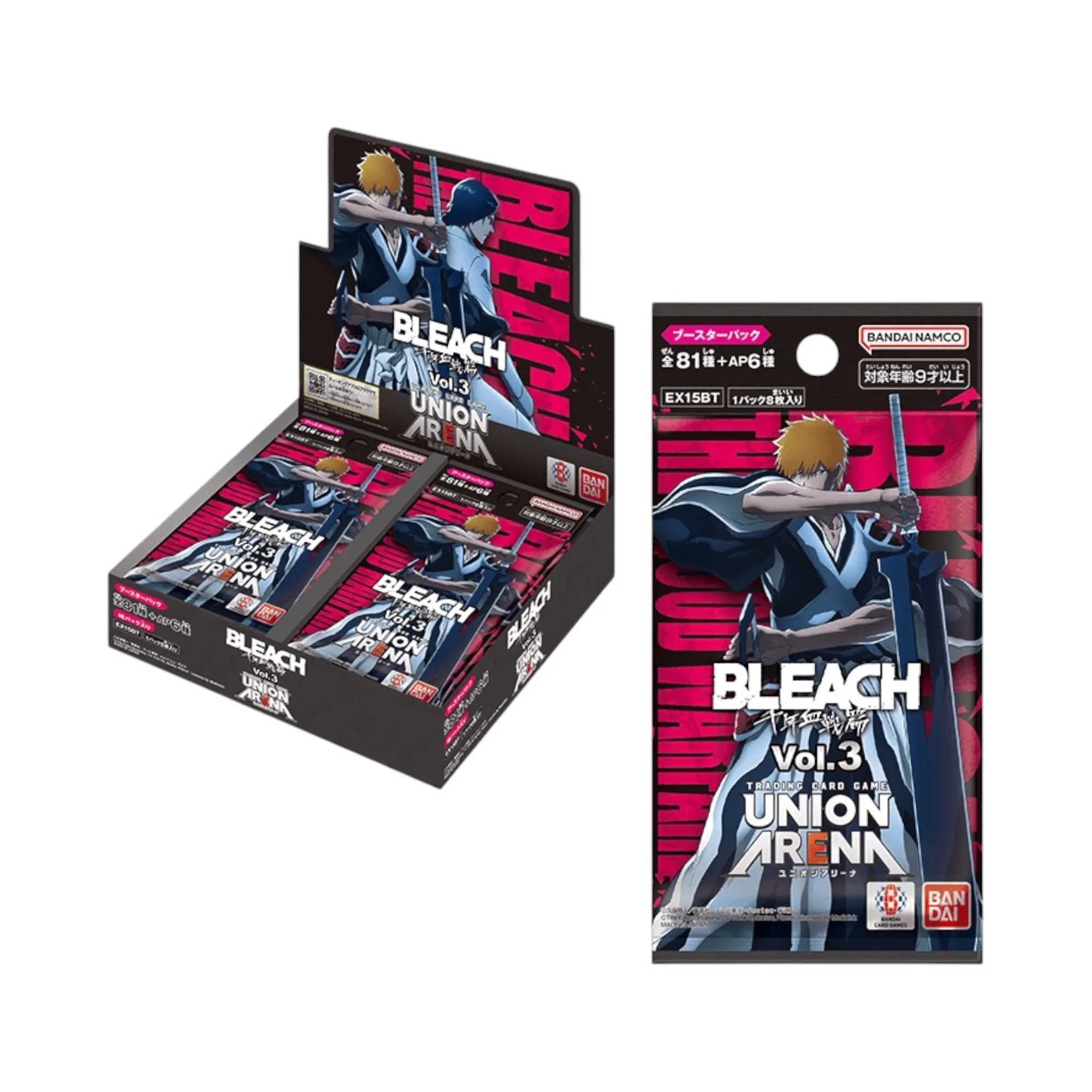 Аніме картки — Бліч: Тисячолітня кривава війна (Bleach: Thousand-Year Blood War), серія Union Arena Vol. 3, виробник Bandai
