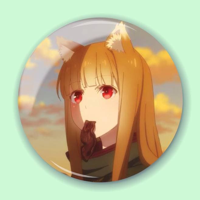 Аніме значок Вовчиця та спеції (Spice and Wolf) 12, 56 мм