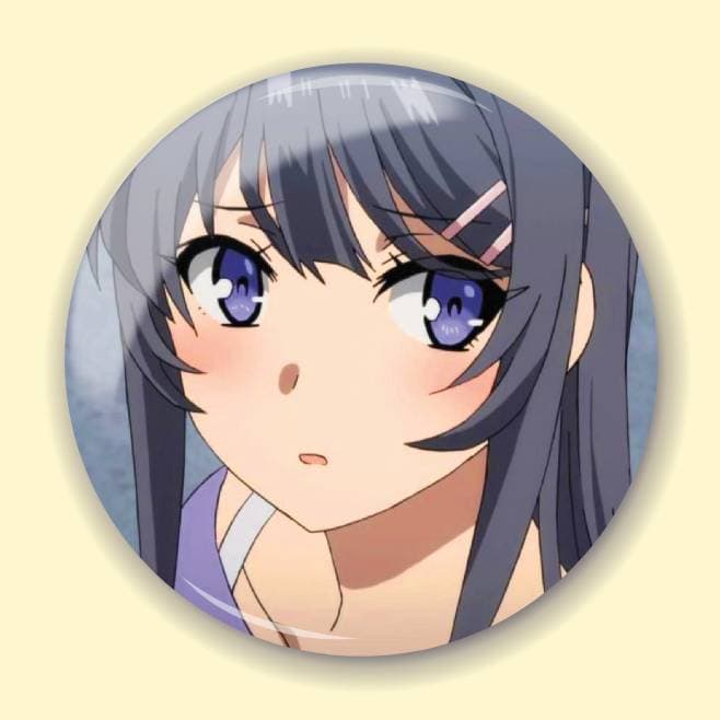 Аніме значок Негідники не мріють про шляхетних кроличок (Rascal Does Not Dream of Bunny Girl Senpai) 18, 56 мм, глянець