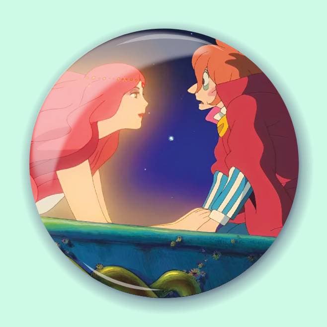 Аніме значок Поньо на кручі (Ponyo on the Cliff) 3, 56 мм