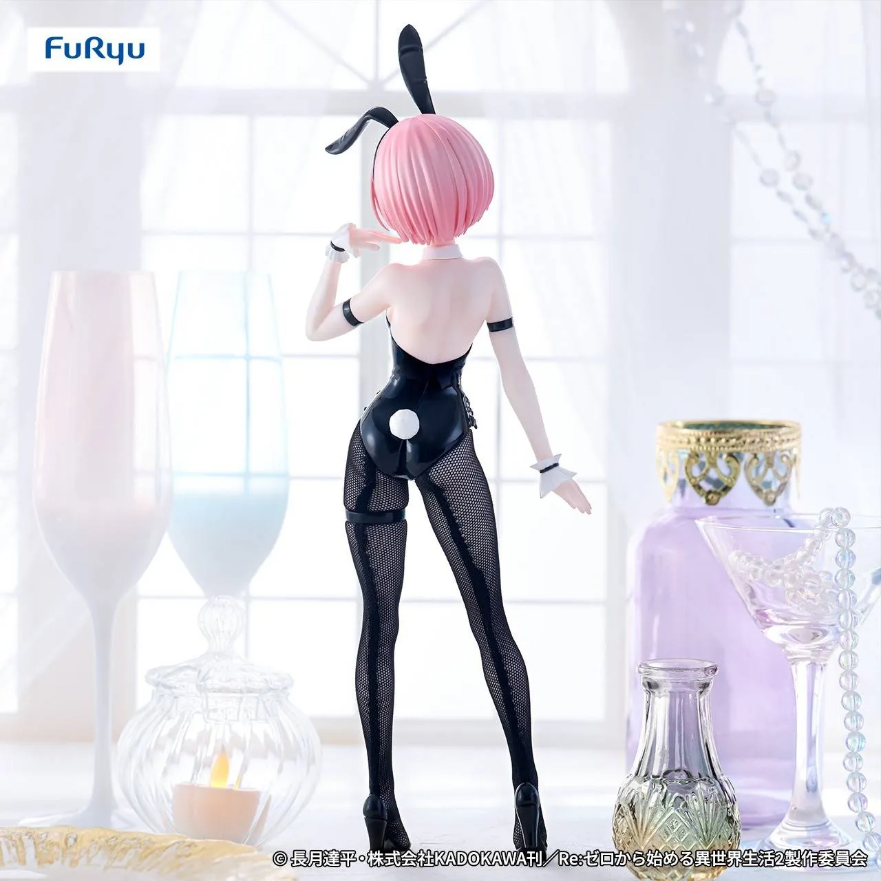 Аніме фігурка Рам (Ram) BiCute Bunnies Bicolor Ver. Furyu — Переродження: Життя в іншому світі з нуля (Re:Zero Starting Life in Another World), 30 см 3