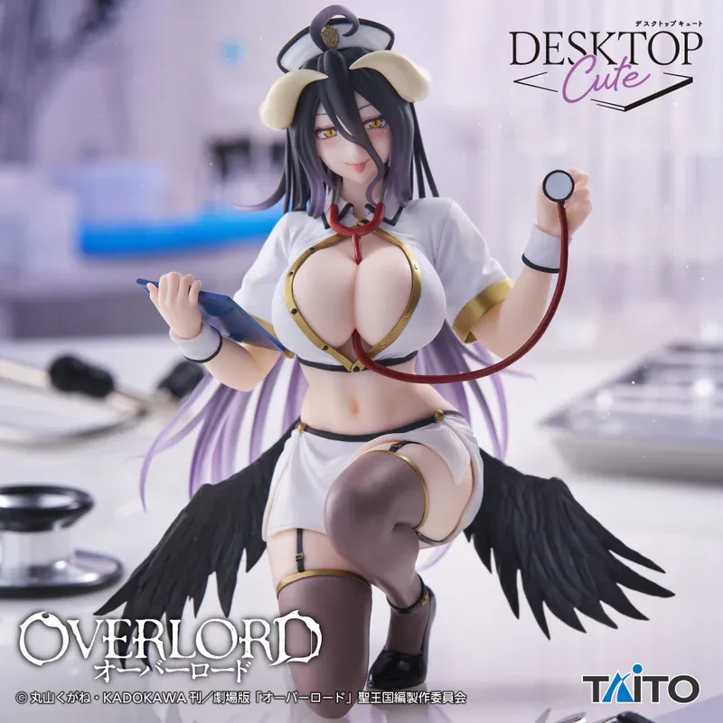 Аніме фігурка Альбедо (Albedo) Nurse Ver. Desktop Cute Taito — Повелитель (Overlord), 13 см 2