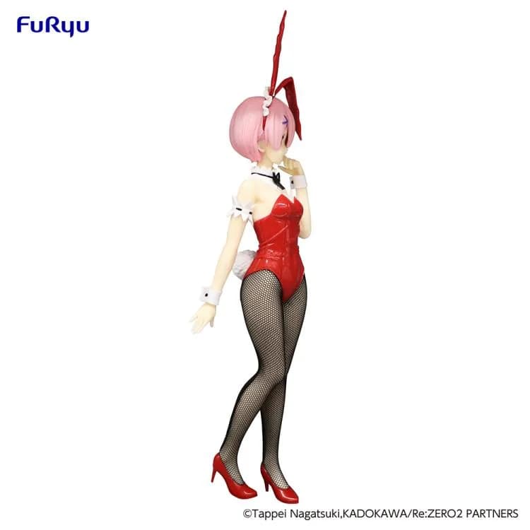 Аніме фігурка Рам (Ram) BiCute Bunnies Red Color Ver. Furyu — Переродження: Життя в іншому світі з нуля (Re:Zero Starting Life in Another World), 29 см, оригінал 4