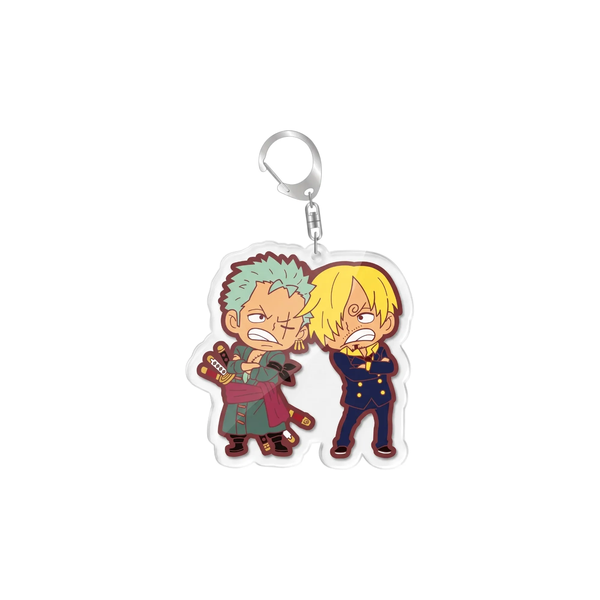 Акриловий аніме брелок Зоро та Санджі (Zoro & Sanji) — Ван Піс (One Piece)