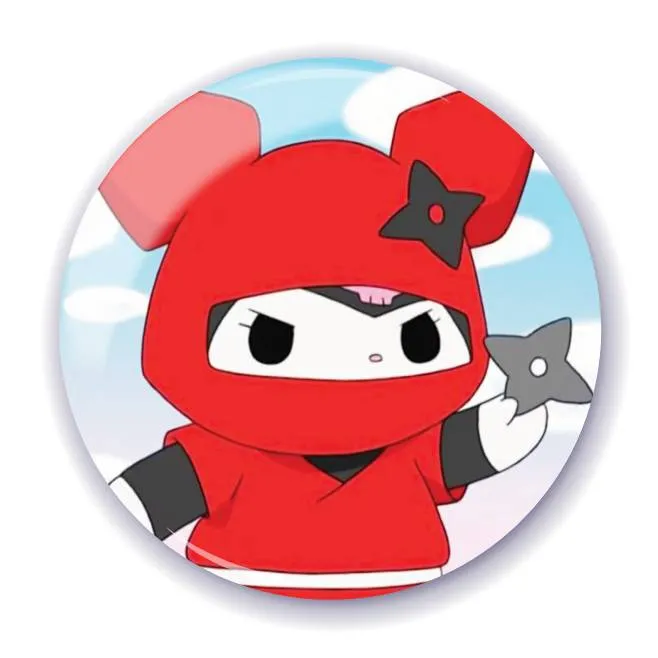Аніме значок Куромі (Kuromi) - Sanrio 5, 56 мм