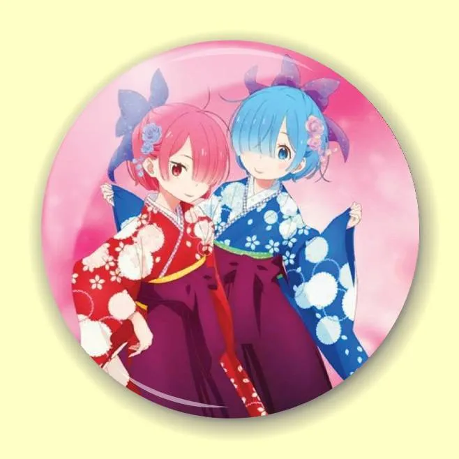 Аніме значок Переродження: Життя в іншому світі з нуля (Re:Zero Starting Life in Another World) 12, 56 мм, глянець