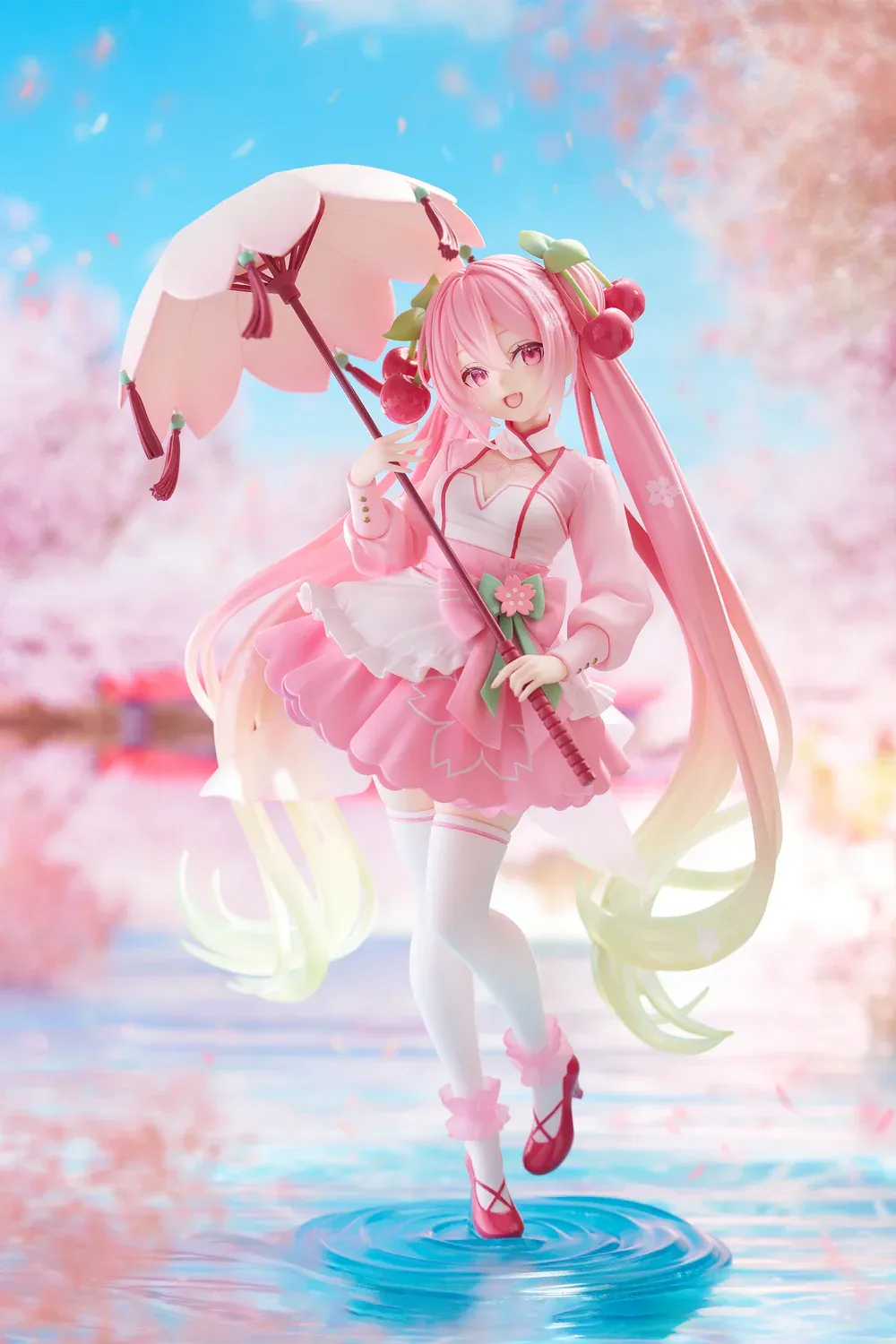 Аніме фігурка Хацуне Міку (Hatsune Miku) — Вокалоїд (Vocaloid), Artist MasterPiece+ Sakura Dress Ver., Taito, 21 см 2