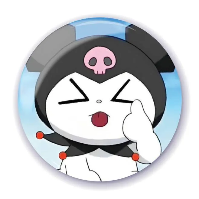 Аніме значок Куромі (Kuromi) - Sanrio 11, 56 мм