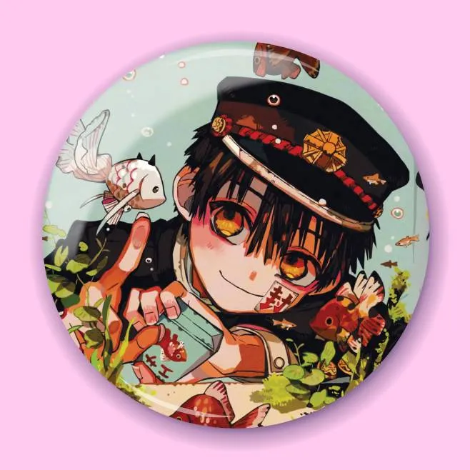 Аніме значок Туалетний привид Ханако (Toilet-bound Hanako-kun) 17, 56 мм, глянець