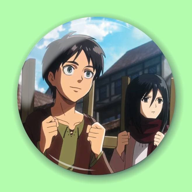 Аніме значок Атака титанів (Attack on Titan) 30, 56 мм, глянець