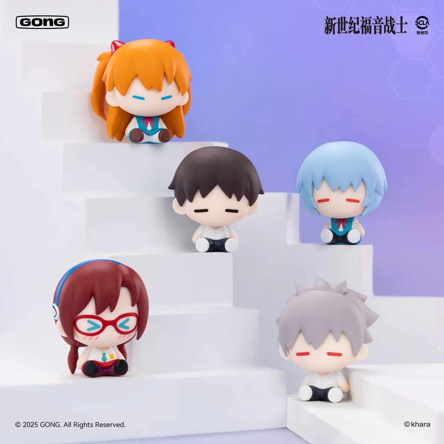 Аніме фігурка-сюрприз Євангеліон (Evangelion Super Mini Figures Land at NERV), серія рандомних міні-фігурок POP MART x GONG 2