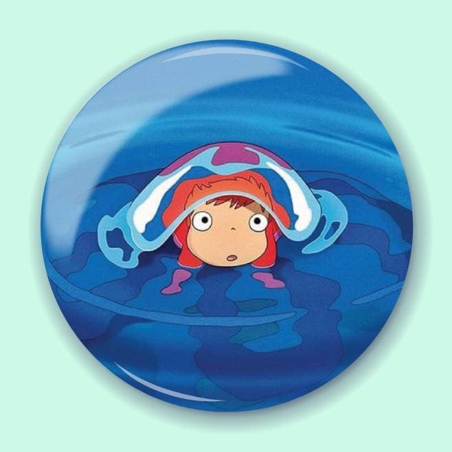 Аніме значок Поньо на кручі (Ponyo on the Cliff) 24, 56 мм