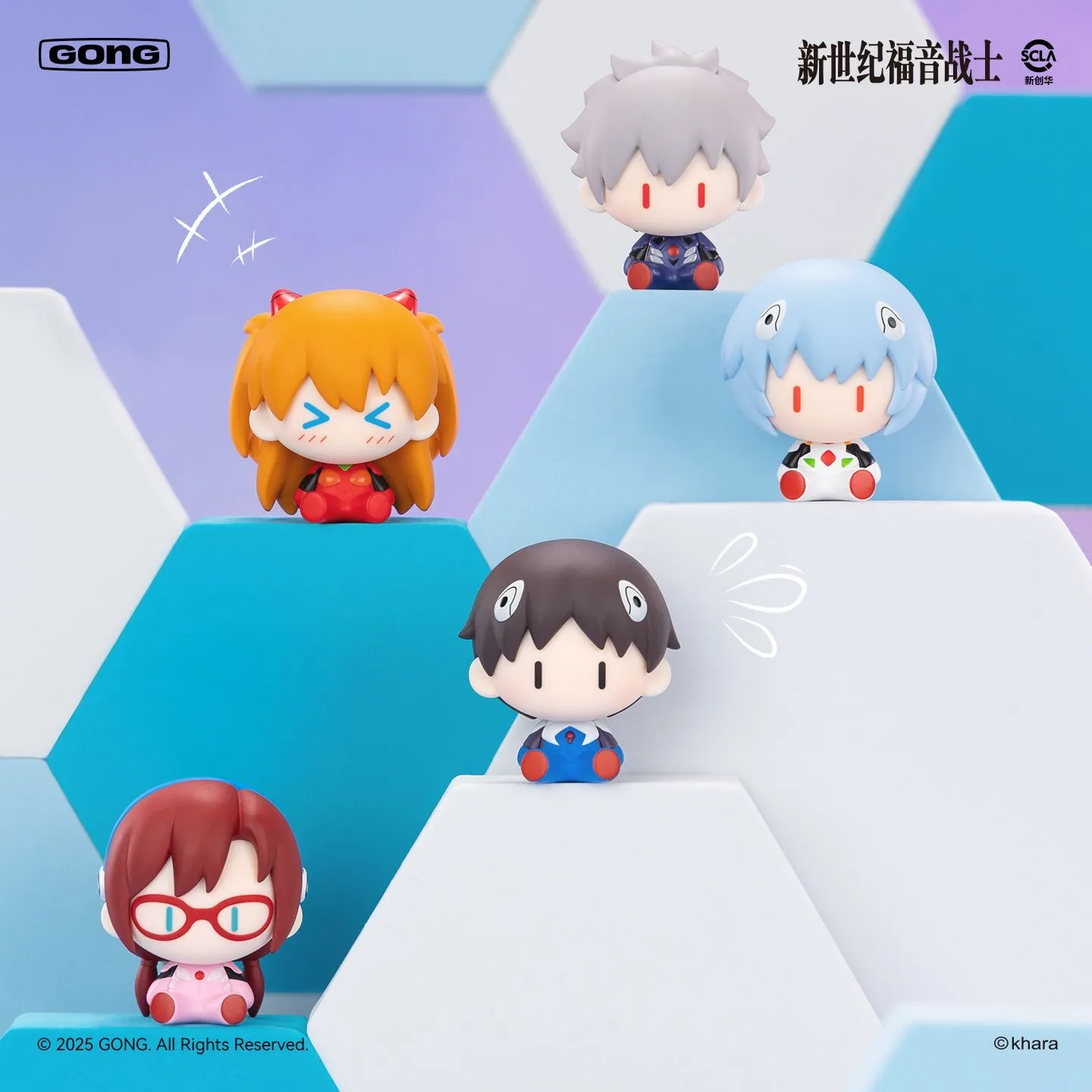 Аніме фігурка-сюрприз Євангеліон (Evangelion Super Mini Figures Land at NERV), серія рандомних міні-фігурок POP MART x GONG 3