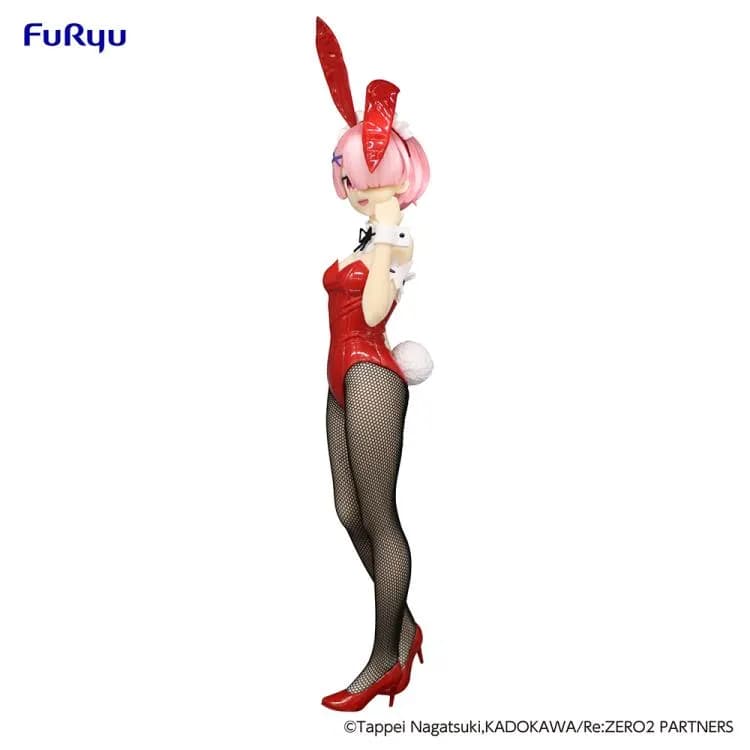 Аніме фігурка Рам (Ram) BiCute Bunnies Red Color Ver. Furyu — Переродження: Життя в іншому світі з нуля (Re:Zero Starting Life in Another World), 29 см, оригінал 2