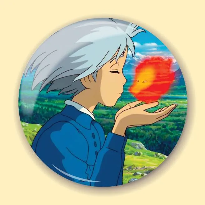 Аніме значок Мандрівний замок Гаула (Howl's Moving Castle) 11, 56 мм, глянець