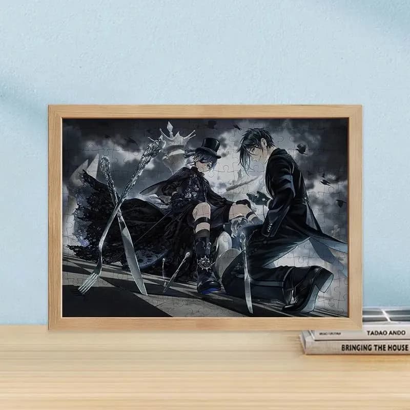 Аніме дерев'яний пазл з рамкою — Темний дворецький (Black Butler), 25х35 см, 200 шт