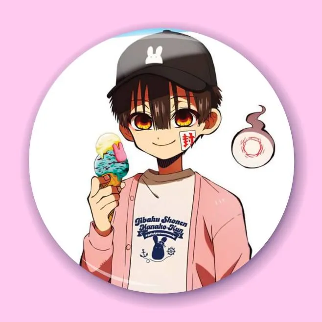 Аніме значок Туалетний привид Ханако (Toilet-bound Hanako-kun) 3, 56 мм