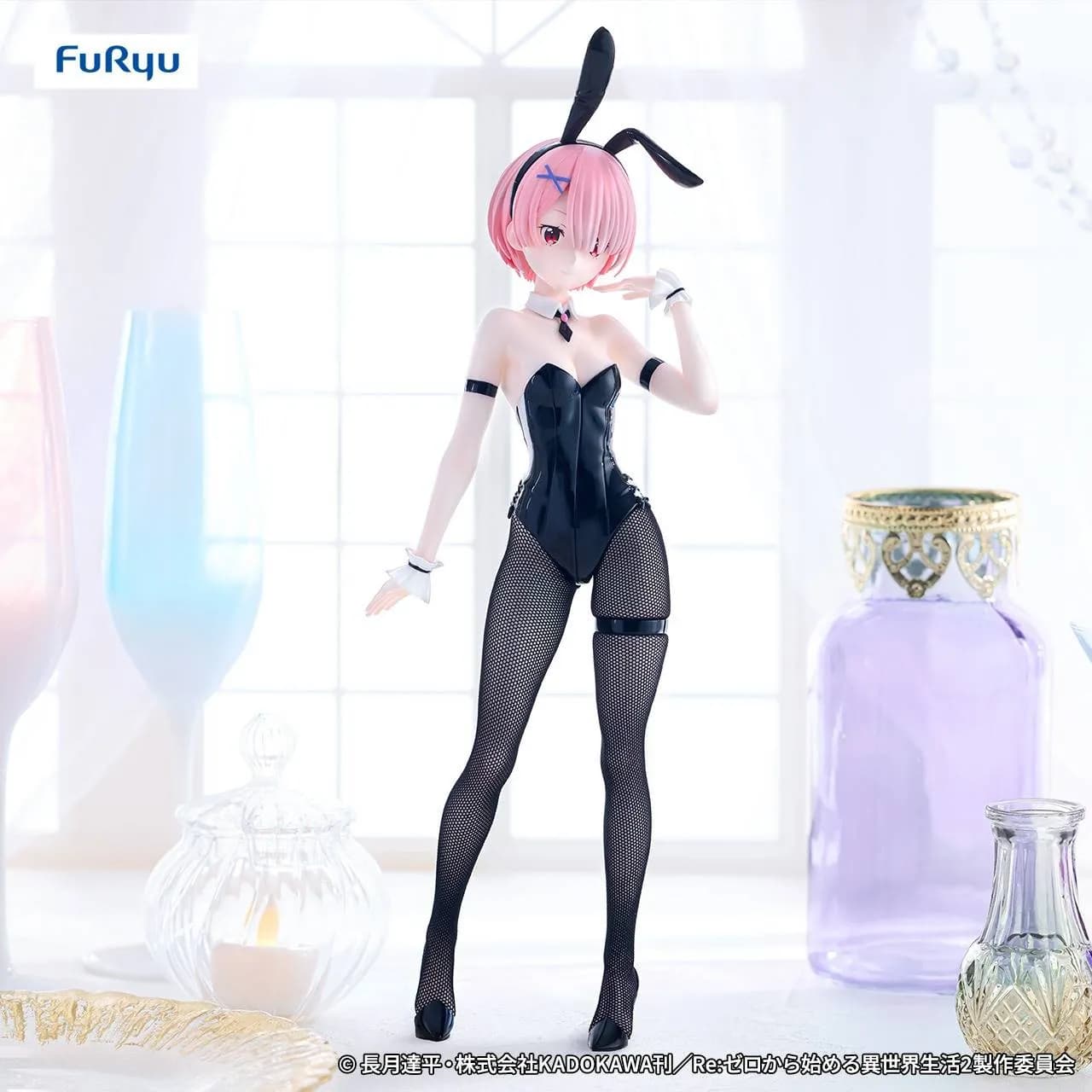 Аніме фігурка Рам (Ram) BiCute Bunnies Bicolor Ver. Furyu — Переродження: Життя в іншому світі з нуля (Re:Zero Starting Life in Another World), 30 см 2