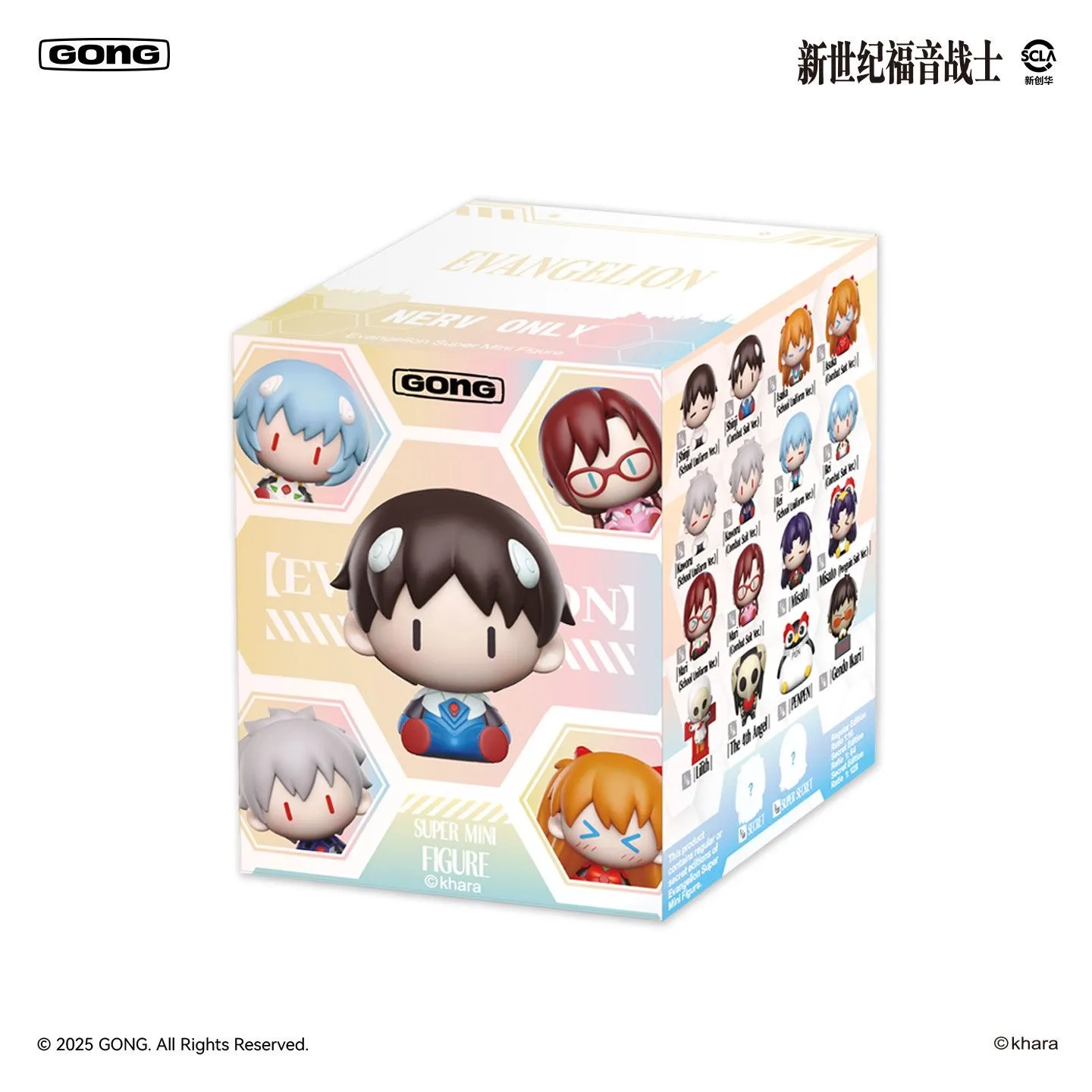 Аніме фігурка-сюрприз Євангеліон (Evangelion Super Mini Figures Land at NERV), серія рандомних міні-фігурок POP MART x GONG 9
