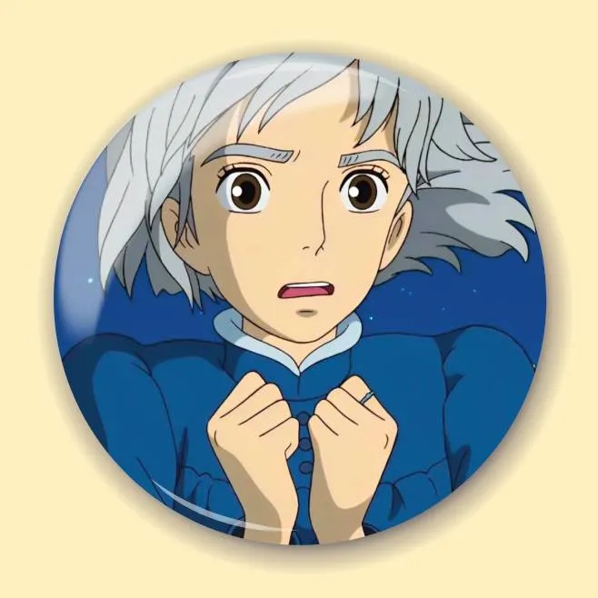 Аніме значок Мандрівний замок Гаула (Howl's Moving Castle) 10, 56 мм, глянець