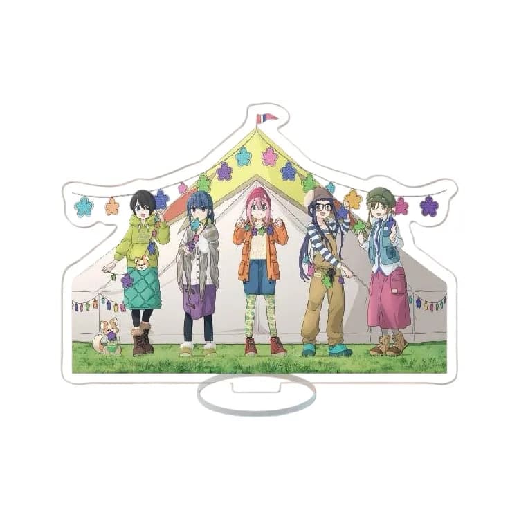Аніме акриловий стенд Персонажі (Characters) — Дівчачий Табір (Yuru Camp), 16 см