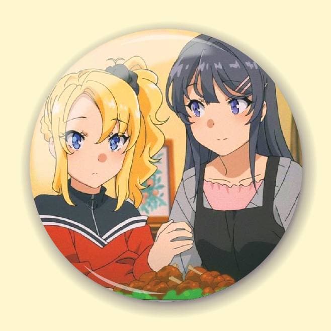 Аніме значок Негідники не мріють про шляхетних кроличок (Rascal Does Not Dream of Bunny Girl Senpai) 19, 56 мм, глянець