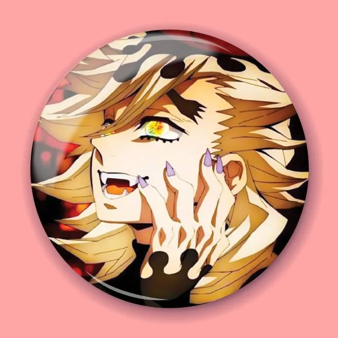 Аніме значок Клинок, який знищує демонів (Kimetsu no Yaiba) 46, 56 мм, глянець