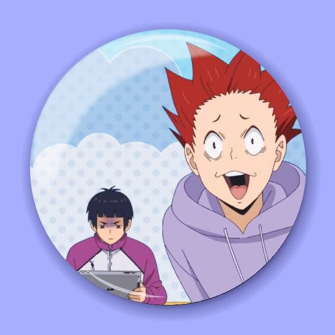 Аніме значок Волейбол (Haikyuu!!) 100, 56 мм, глянець