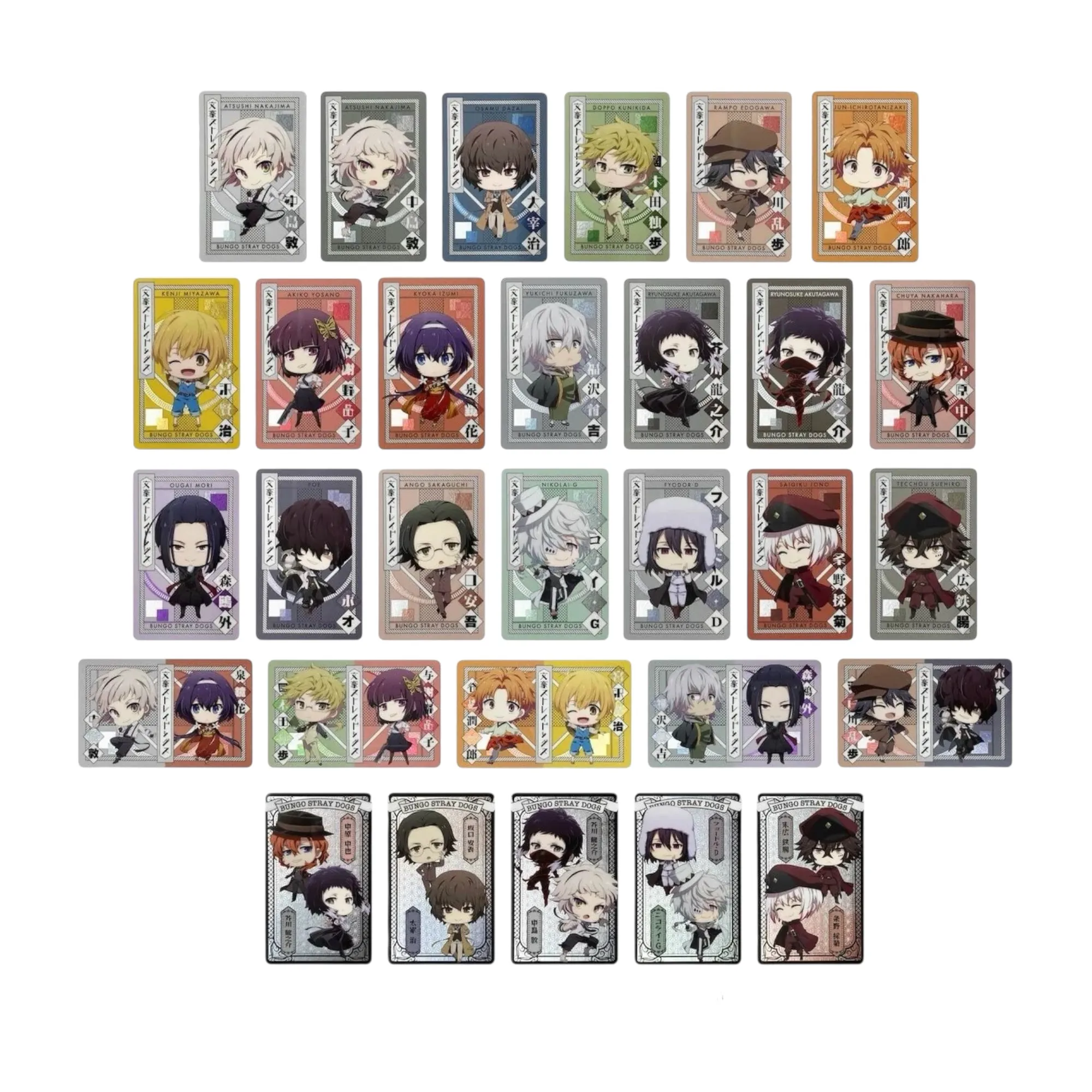 Аніме картки Collect Metallic Card NIC — Літературні генії Бродячі пси (Bungo Stray Dogs) 2