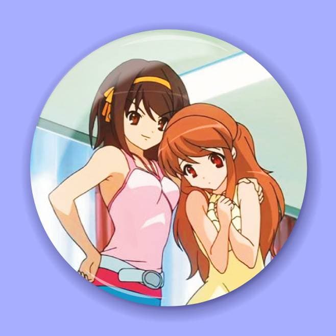 Аніме значок Меланхолія Харухі Судзумії (The Melancholy of Haruhi Suzumiya) 6, 56 мм