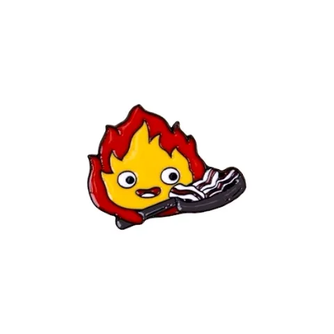 Аніме пін Кальцифер (Calcifer) — Мандрівний замок Гаула (Howl's Moving Castle)