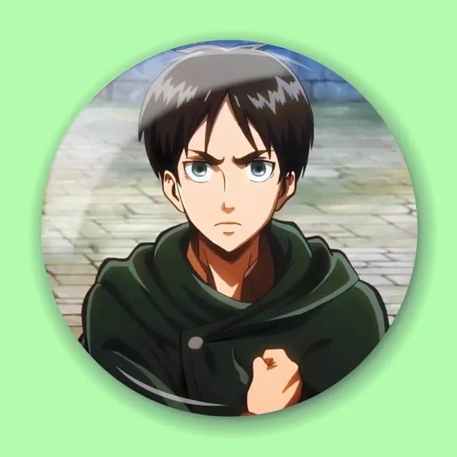 Аніме значок Атака титанів (Attack on Titan) 68, 56 мм, глянець