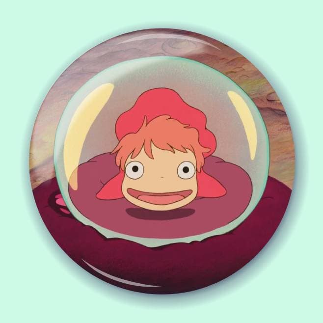 Аніме значок Поньо на кручі (Ponyo on the Cliff) 22, 56 мм, глянець