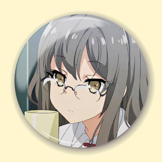 Аніме значок Негідники не мріють про шляхетних кроличок (Rascal Does Not Dream of Bunny Girl Senpai) 16, 56 мм, глянець