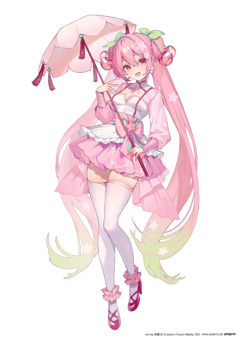 Аніме фігурка Хацуне Міку (Hatsune Miku) — Вокалоїд (Vocaloid), Artist MasterPiece+ Sakura Dress Ver., Taito, 21 см 9