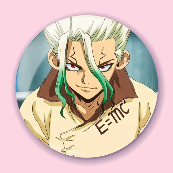 Аніме значок Доктор Стоун (Dr. Stone) 68, 56 мм