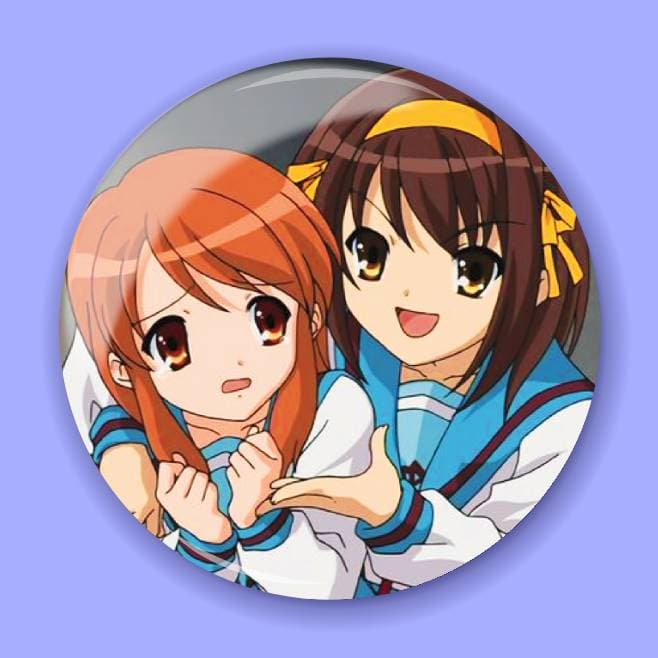 Аніме значок Меланхолія Харухі Судзумії (The Melancholy of Haruhi Suzumiya) 15, 56 мм