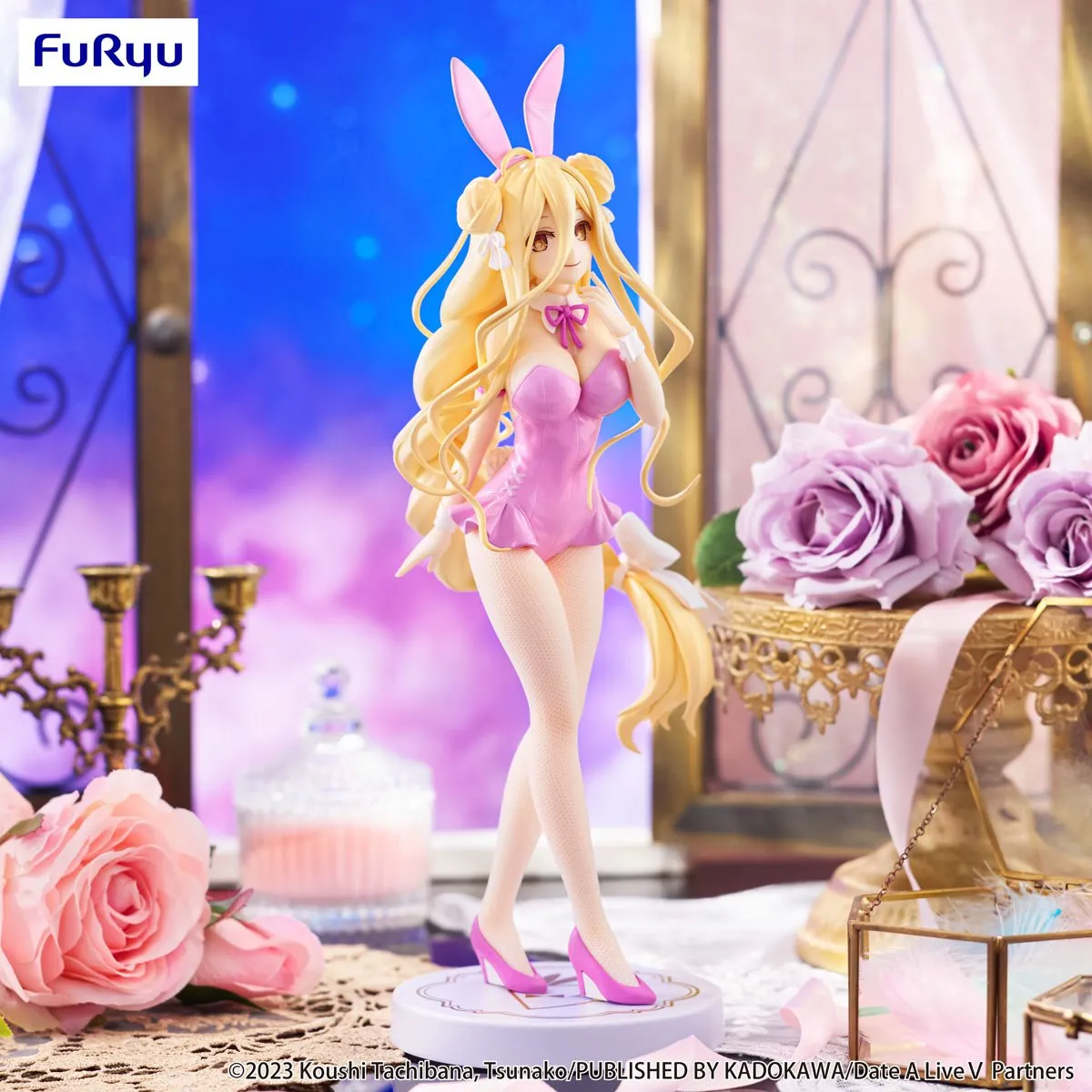 Аніме фігурка Мукуро Хошімія (Mukuro Hoshimiya) BiCute Bunnies (Pink Color Ver.) Furyu — Побачення з життям (Date A Live V), 27 см 2