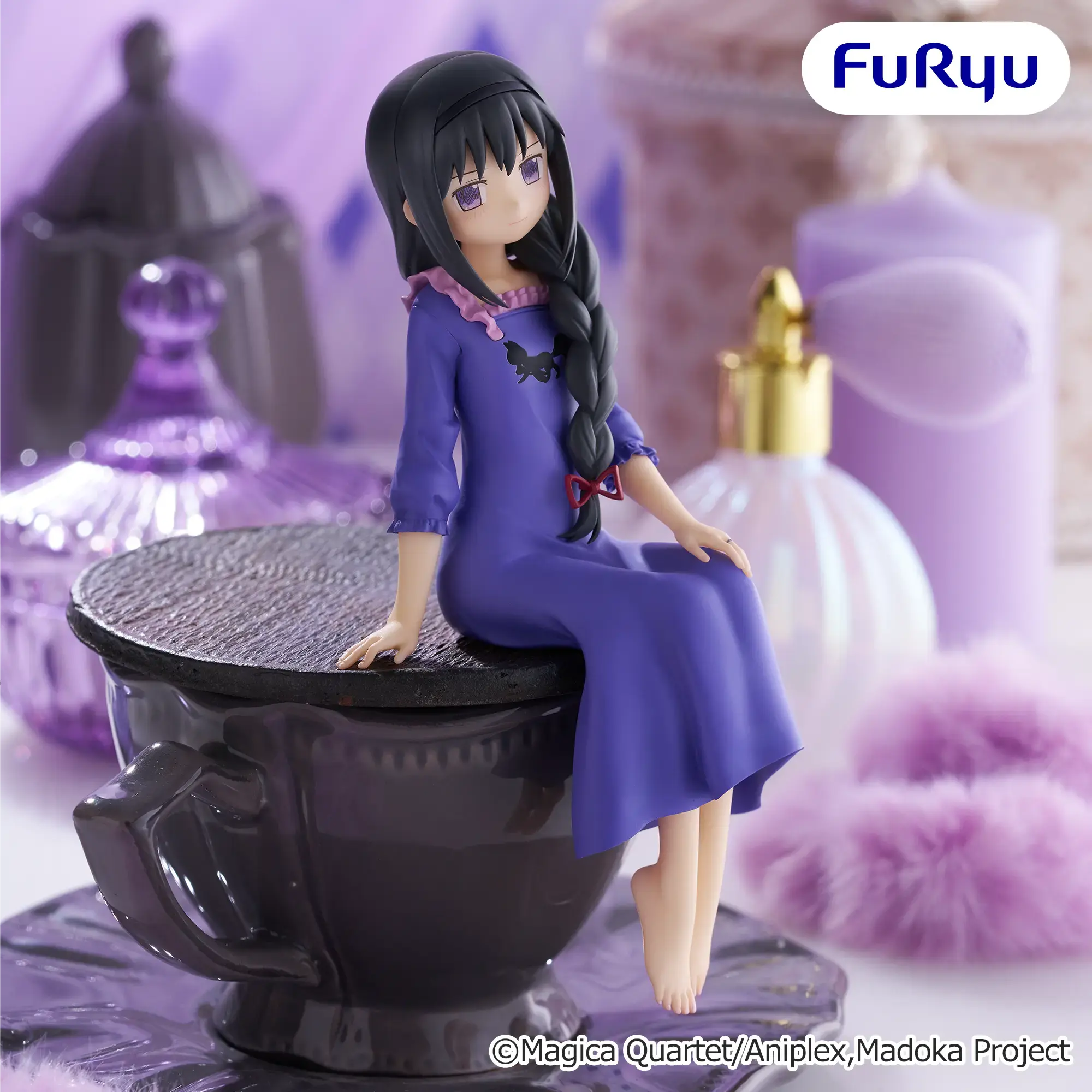 Аніме фігурка Хомура Акемі (Homura Akemi Themed Nightwear Ver.) — Дівчинка-чарівниця Мадока Маґіка (Puella Magi Madoka Magica), серія Noodle Stopper, 15 см 2