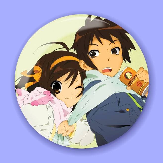 Аніме значок Меланхолія Харухі Судзумії (The Melancholy of Haruhi Suzumiya) 3, 56 мм