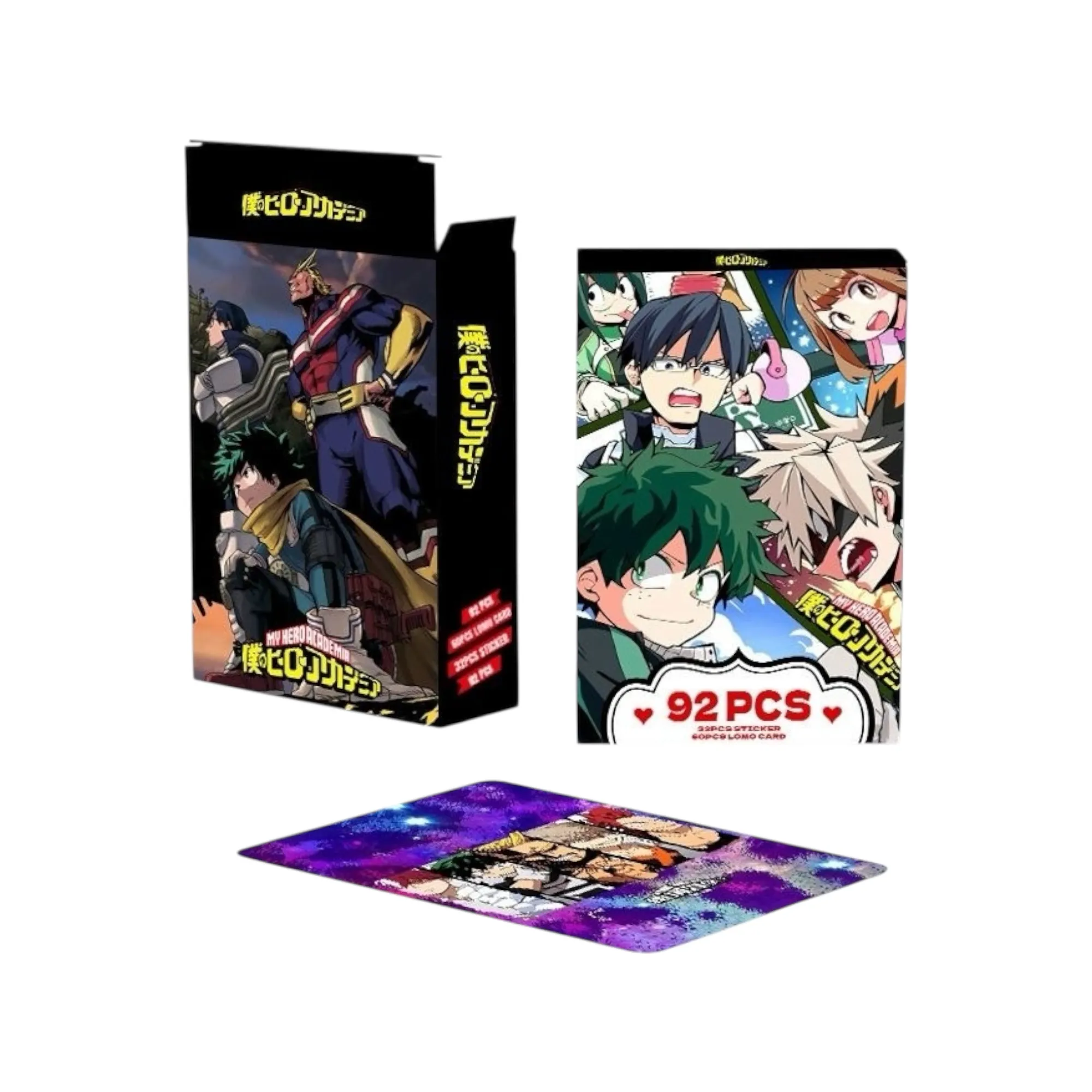 Аніме картки Моя геройська академія (My Hero Academia), 60 шт та 32 стікери