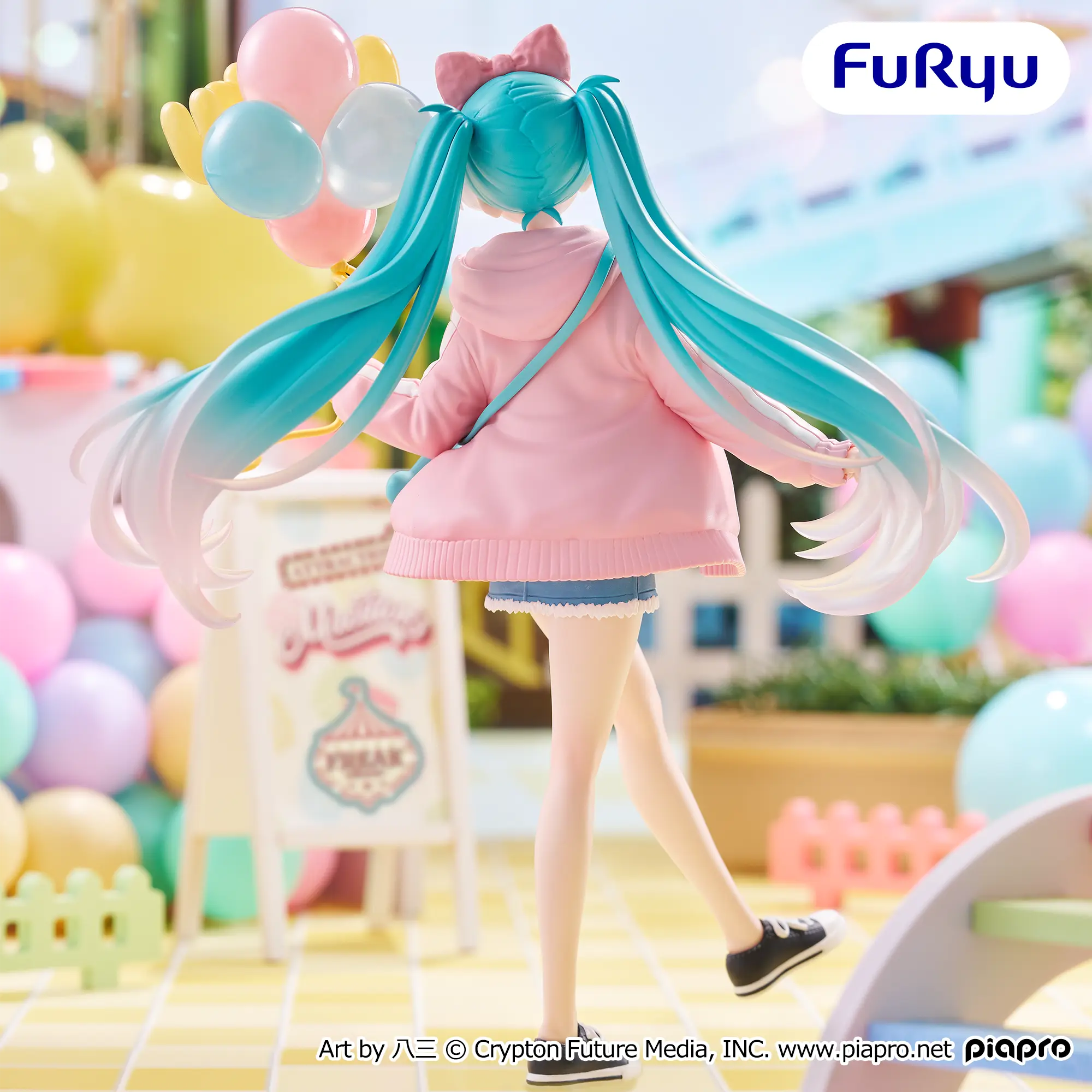 Аніме фігурка Хацуне Міку (Hatsune Miku: Theme Park Date Ver.) — Хацуне Міку (Hatsune Miku), серія Muchute Figure, 19 см, виробник FuRyu 3
