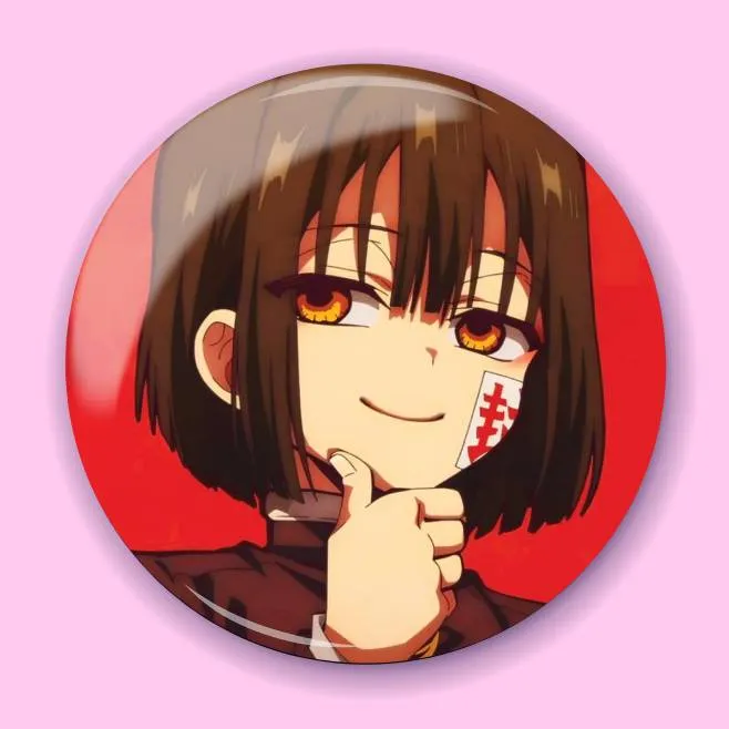 Аніме значок Туалетний привид Ханако (Toilet-bound Hanako-kun) 12, 56 мм, глянець